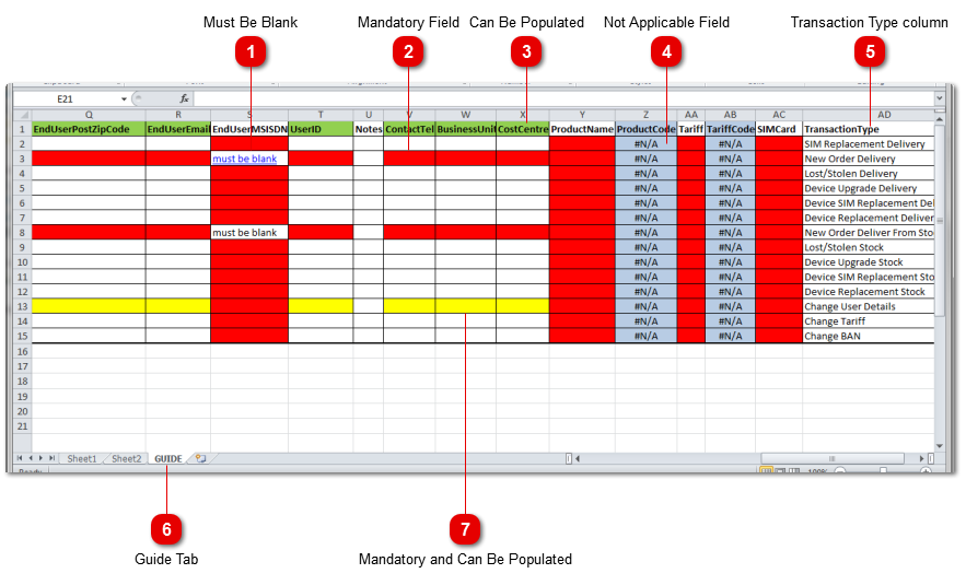 Bulk Order Template Guide